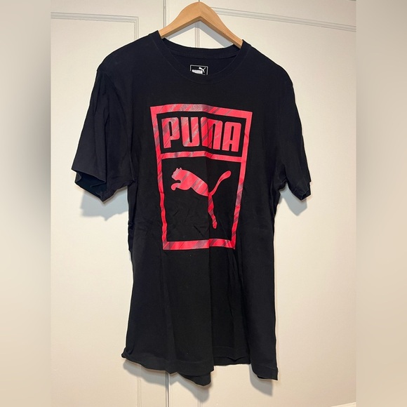 Puma Black and Red Short Sleeve Tee - Picture 1 of 3